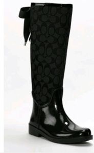 Coach knee high rain boots